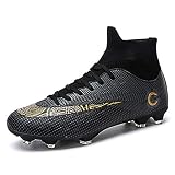 LCXAX Herren Fußballschuhe Stollen Professional Spikes Fußballschuhe Wettbewerb/Training Jungen Turnschuhe Männer Fußb