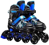 TongNS1 Herren Damen verstellbare Inliner Inlineskates Rollschuhe Roller Skates,Größe 26-42 Unisex Fitness Skates für Erwachsene Rädern Rollschuhe für Jungen Mädchen Anfänger blue,L
