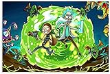 Leinwand Wandkunst 30x45cm Rahmenlos Rick And Morty Poster Leinwand für Wohnkultur Wohnzimmer Wand Kunstdruck