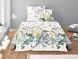 Irisette Mako-Satin Bettwäsche-Garnitur EOS 8282 Multi 140 x 200 cm Edel-Satin Seidenglanz verdeckter Qualitäts-Reißverschluss Ökotex 100 100% Baumw