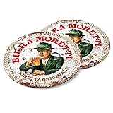 Untersetzer aus Holz, Birra Moretti, 8 Stück