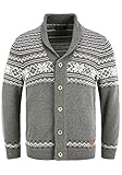 Blend Velero Herren Strickjacke Cardigan Grobstrick mit Schalkragen, Größe:XL, Farbe:Pewter Mix (200277)