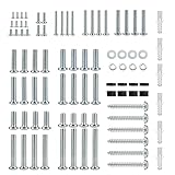 Universelles TV-Montage-Hardware-Kit: Passend für alle Fernseher bis zu 80 Zoll - Inklusive M4 M5 M6 M8 Schrauben Unterlegscheiben & Abstandhalter - Funktioniert mit jeder TV-Wandhalterung | Silb