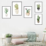 bdrsjdsb Topf Kaktus Bonsai rahmenlose Wandmalerei Wohnzimmer Home Decor 3# 30 * 40
