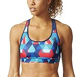 adidas Damen T-Shirt RB Bra Triax, Blau/Schwarz/Orange, XS