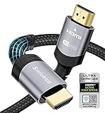 8K HDMI 2.1 Kabel 3M, Sniokco Zertifiziert 48Gbps Ultra High Speed Geflochtenes HDMI Kabel, Unterstützt Dynamic HDR, eARC, Dolby Atmos, 8K@60Hz, 4K@120Hz, HDCP 2.2 2.3, Kompatibel mit TV Monitor M