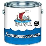 Halvar Schwimmbeckenfarbe skandinavische Poolfarbe Schwimmbadfarbe Schwimmbeckenbeschichtung in Blau Weiß Grün (2,5 L, Blau)