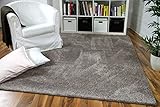 Snapstyle Hochflor Velours Teppich Mona Taupe in 24 Größ