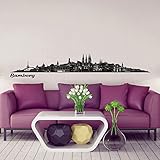 Wandkings Skyline - Deine Stadt wählbar - Bamberg - 125 x 17 cm - Wandaufkleber Wandsticker W