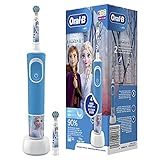 Oral-B Kids Frozen Elektrische Zahnbürste für Kinder ab 3 Jahren, kleiner Bürstenkopf & weiche Borsten, 2 Putzprogramme inkl. Sensitiv, Timer, 4 Disney-Sticker, b