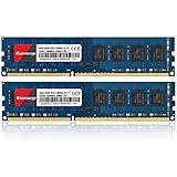 Kuesuny 16GB KIT (2X8GB) DDR3 1600MHz Udimm Ram PC3-12800 PC3-12800U 1.5V CL11 240 Pin 2RX8 Dual Rank Non-ECC Unbuffered Desktop Computer Memory Ram Module Upg