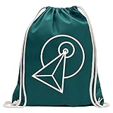 Kiwistar - Vulkanier Turnbeutel Fun Rucksack Sport Beutel Gymsack Baumwolle mit Ziehg