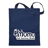 Kiwistar Mumu ist Keine Kuh Tragetasche Baumwolltasche Stoffbeutel Umhängetasche Langer Henk