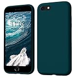 ORDA iPhone 8 Hülle, iPhone 7 Hülle, iPhone SE 2020 Hülle Silikon Case, Hanyhülle iPhone 7/8 Ultra Dünn, Flüssig Silikon Kratzfeste Rundumschutz Schutzhülle Hülle für iPhone 7/8/SE 2 4.7'' DunkelB