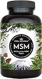 MSM Tabletten - 2000mg MSM (Methylsulfonylmethan) je Tagesdosis - 365 Tabletten (6 Monate) - Mit natürlichem Vitamin C aus Acerola - Vegan, laborgeprüft, ohne Zusätze - in Deutschland p