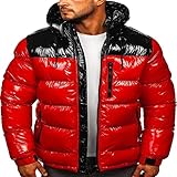 WAQD Herren Baumwolljacke Kapuzejacke Winterjacke Menswear warm Winddichte Jacke Steppjacke Herren Daunenjacke Winter Mantel Kapuzenparka Parka Dicke Warme Übergangsjacke Jacken Für Sp