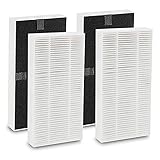 YINHUI HEPA Luftreiniger Ersatzfilter 4 Packung for Febreze FRF102B. for Honeywell u Filter riechen und staubpartikel (Color : White)