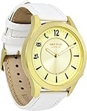 Mike Ellis Connect L4852D MEC Uhr Stage Edelstahl, Leder gelb-Gold/weiß