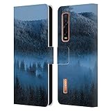 Head Case Designs Offizielle Zugelassen Patrik Lovrin Magischer Nebel über verschneitem Wald Magische neblige Landschaft Leder Brieftaschen Handyhülle Hülle Huelle kompatibel mit Oppo Find X2 Pro 5G