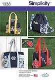 Simplicity 1338 Schnittmuster für Tragetasche, Rucksack und Münzbörse, Einheitsgröß