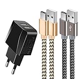 OTISA USB Ladegerät mit USB C Ladekabel Datenkabel Fast Sync Ladekabel für Samsung Galaxy S10/S9/S8+, Huawei P30/P20, Google Pixel, Sony Xperia XZ, OnePlus 6T