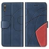 SUMIXON Hülle für Sony Xperia XZ/Xperia XZs, PU Leder Brieftasche Schutzhülle für Sony Xperia XZ/Xperia XZs, Kratzfestes Handyhülle mit Kartenfächern und Standfunktion, B