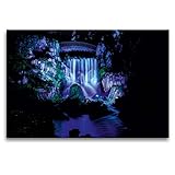 CALVENDO Premium Textil-Leinwand 120 x 80 cm Quer-Format Beleuchtete Wasserspiele,Teufelsbrücke, Leinwanddruck von Markus W. Lamb