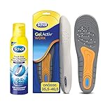 Scholl GelActiv Einlegesohlen Work für Arbeitsschuhe Größe 35,5-40,5 - Scholl Fresh Step Geruchsstopp Schuh Deo 150ml - (1 Paar Scholl Einlegesohlen, Scholl Schuh Deo 1 x 150ml)