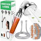 Duschkopf wassersparend AFASITA, shower filter, kalkfilter dusche, duschkopf druckerhöhend,shower head filter, Schlauch, wasserfilter dusche,duschkopf filter, duschkopf kalkfilter (mit Schlauch)