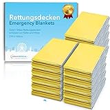 Premium Rettungsdecke von Urban Medical ® | Erste Hilfe Rettungsfolie | 5-15 Stück | Gold / Silber | 210 x 160 cm | wasserdichte Notfalldecke | Kälteschutz | Hitzeschutz | Autozubehör |