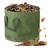 Gartenabfallsack,Gartensäcke, Wiederverwendbare Gartensäcke Mit Griffen, Ideal Zum Sammeln Von Gartenabfällen, Pflanzenabfällen Und Blättern - Blattgrasbeutel (Color : Green-5pcs, Size : 52X45CM)