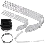 TecPo Universal Achsmanschetten Schellen 4X groß 4X klein 28-124 mm Klemmschelle O