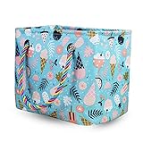 A-hyt Komfortables Design Damen Gedruckt Frisch Bad Korb Regenmantel Falten Badekorb Tragbare Fitness Waschbeutel Perfekte Mode (Color : Blue)