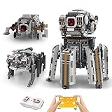 Mould King 15050 Roboter-Bausteine für Kinder, 3-in-1-Fernbedienung / APP / Sprachsteuerungs-Roboter-Bausätze, 1112 Stück STEM-Lernspielzeug für Kinder 8-12, Kompatibel mit Leg