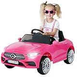 Actionbikes Motors Kinder Elektroauto Mercedes Benz CLS 350 - Lizenziert - Rc 2,4 Ghz Fernbedienung - Led - Soundmodul - Elektro Auto für Kinder ab 3 Jahre - Kinderauto Spielzeug (Pink)