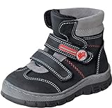 Baby-Kinder-Jungen-Sneaker-Boots-Wanderschuhe-Sportschuhe-Feste-echt Leder-Schuhe-Light-Shoes (Schwarz/Grau, Numeric_23)