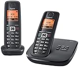 Gigaset A510A Duo Dect-Schnurlostelefon mit Anrufbeantworter , incl. 1 zusätzlichen Mobilteil, schw