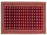 RUG PRINCE Afghan Kelim Bakhtiari Teppich 200x300 Handgewebt Rot F