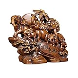 Hong Yi Fei-Shop Dekoration Buddha Lucky Elefant Statue Wohnzimmereingang Feng Shui Mutter und Kind Elefant Handwerk Front Büro Dekorationen Reichtum Glück Figur Wohnkultur Geschenk Buddha-Skulp