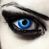 Eis-blaue farbige Elfen Kontaktlinsen für Halloween Karneval Weißer Wanderer Kostüm, 2 Stück, Designlenses, Model: Blue E
