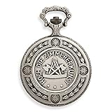 Cadenis Taschenuhr mit Laser-Gravur Zunftwappen Zimmermann Hoch die Zimmererkunst Mechanisch Sprungdeckel 48 mm 151-96-LAS