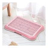 SKYBLACK Welpenwechselmatte, kleine Welpen-WC, Haustiermatte, Welpen-WC-Trainings-Toilette, Kleiner und mittlerer Hund Indoor-Training, Hund (Color : Pink)