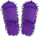 ACMEDE Mikrofaser Putzhausschuhe Multifunktions Putz-Hausschuhe Staub Mop Hausschuhe Bodenreinigung Slippers Shoe für Badezimmer Büro Kü