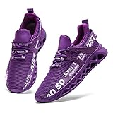 CAIQDM Schuhe Laufschuhe Damen Sneakers Atmungsaktiv Sportschuhe Turnschuhe Joggingschuhe Leichtgewichts Shoes for Women Outdoor Fitnessschuhe Gym Walkingschuhe StraßEnlaufschuhe Lila 38 EU