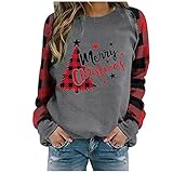 XTBFOOJ Weihnachten Tedi online Shop Pullover v Ausschnitt Damen damenblusen Regenjacke dünn Damen teddyjacke Damen mit Kapuze Oversized Pullover Sommer Kleidung Damen trauerkleidung D