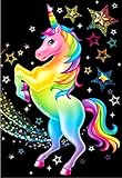 DIY 5D Diamant Gemälde Malen nach Zahlen, 5D Diamant Painting by Numbers Einhorn, Schlafzimmer Bilder Strass Stickerei Kreuzstich Basteln Leinwand Wanddekor Aufkleber Home Decor 30 x 40
