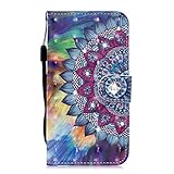 Case für Sony Xperia L4 Hülle Diamant Schmetterling Handyhülle Flipcase Wallet Case Cover Bookstyle Stand Kartenetui Schutzhülle PU Leder Karteneinschub Magnetverschluß T