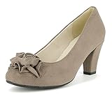 Andrea Conti Hirschkogel by Damen Pumps mit Blume Taupe Gr. 42