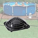 BJYX Solar Heizung Dome Pool 5 Liter, für Pools bis 7000 Liter, Schwarz, 57cm x 57cm, Poolheizung Solarheizung Solarabsorb