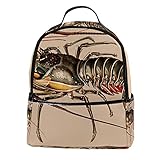 KAMEARI Rucksack für Schule Vintage Europäischer Hummer Casual Daypack für Reisen mit Flasche S